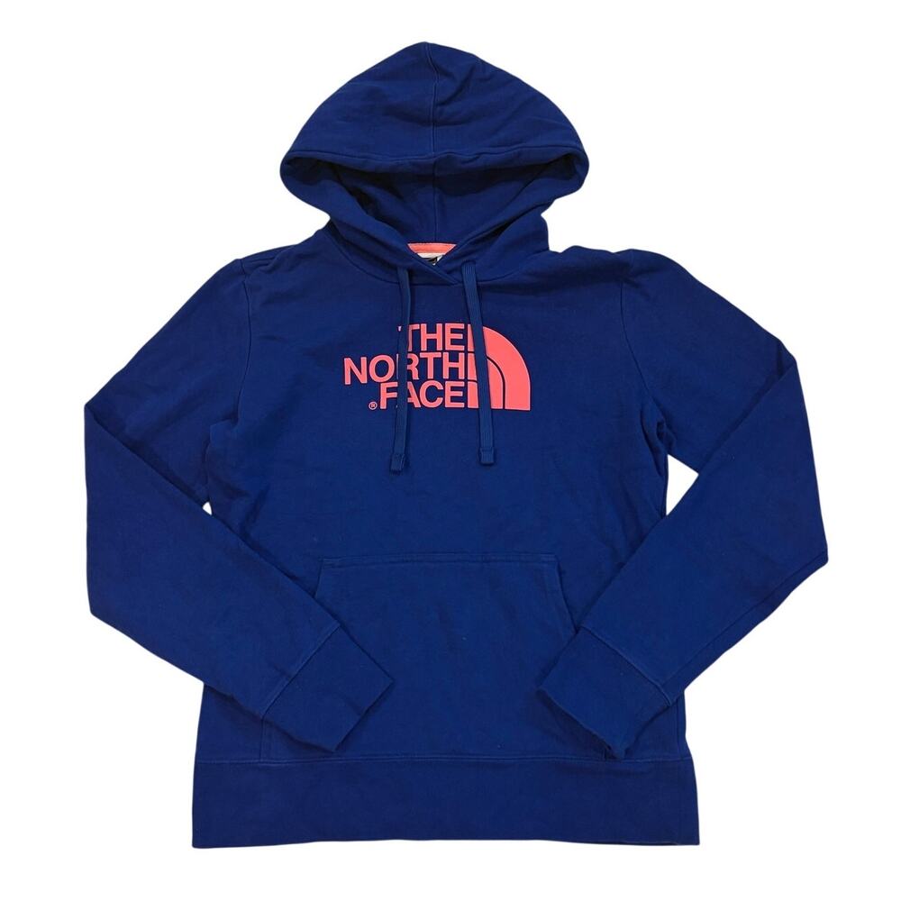 The North Face Sweatshirt Womens Size Small Blue Hoodie Pullover Casual Outdoor